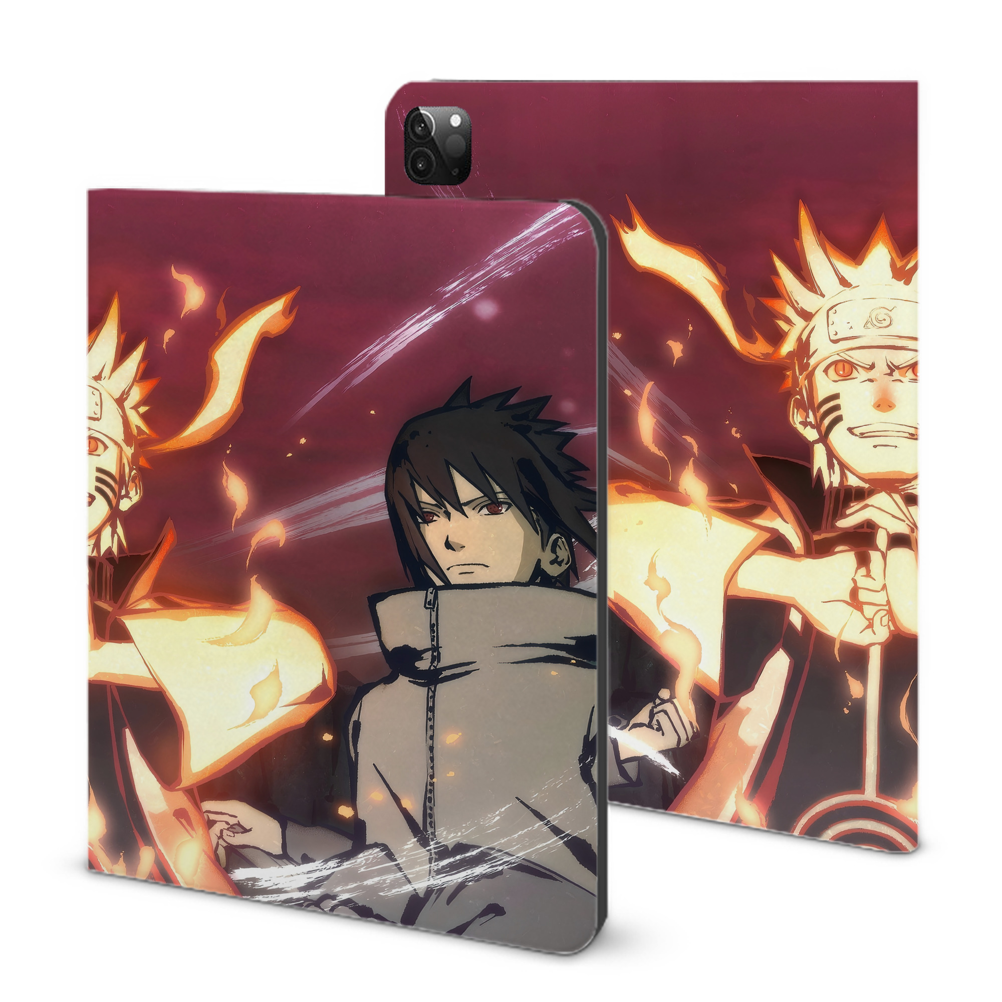 （画像用） NARUTO -ナルト- NARUTO -ナルト- 疾風伝 IPadケース ペンホルダー付き ブックスタイルデザイン